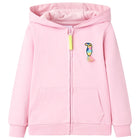 Children's hooded zippered vest 104 bright pink