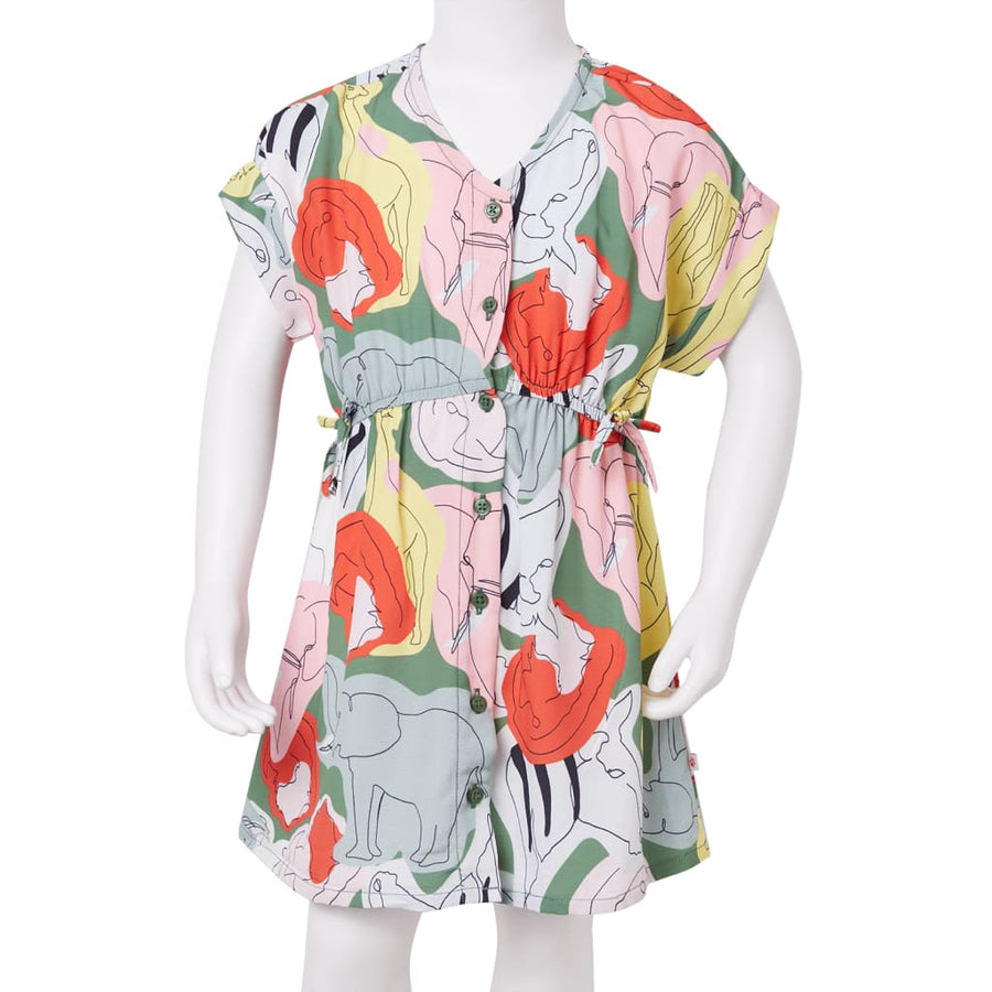 Kinderjurk 116 groen