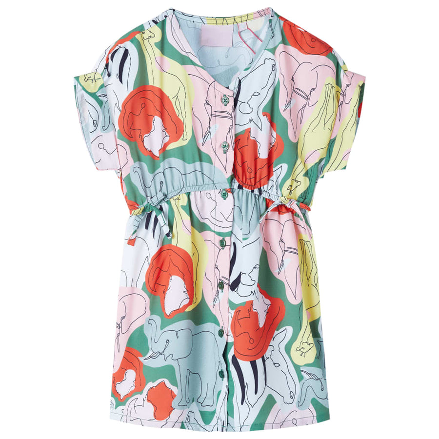 Kinderjurk 128 groen