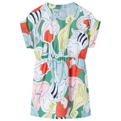 Kinderjurk 128 groen