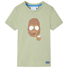 Children's short-sleeved t-shirt 116 light khaki