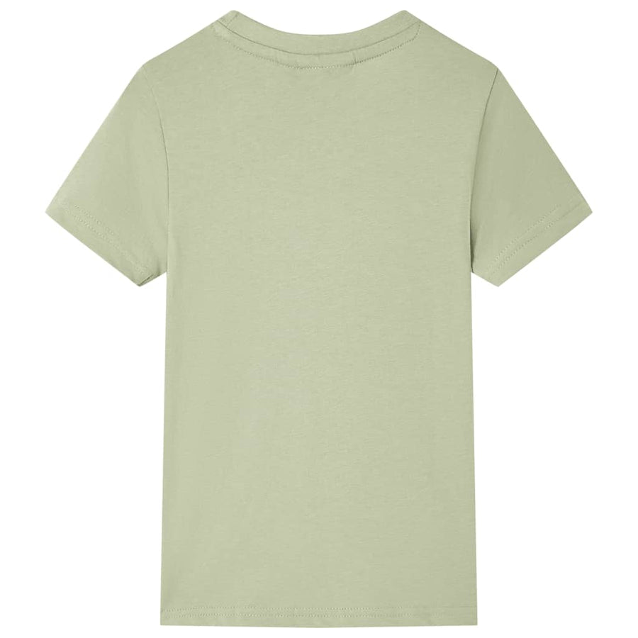 Kindershirt met korte mouwen 116 lichtkakikleurig Kaki