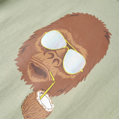 Kindershirt met korte mouwen 116 lichtkakikleurig Kaki