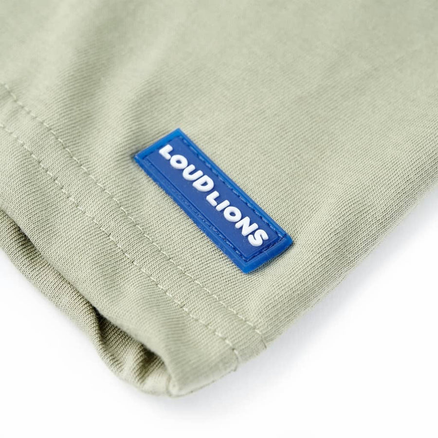 Kindershirt met korte mouwen 116 lichtkakikleurig Kaki