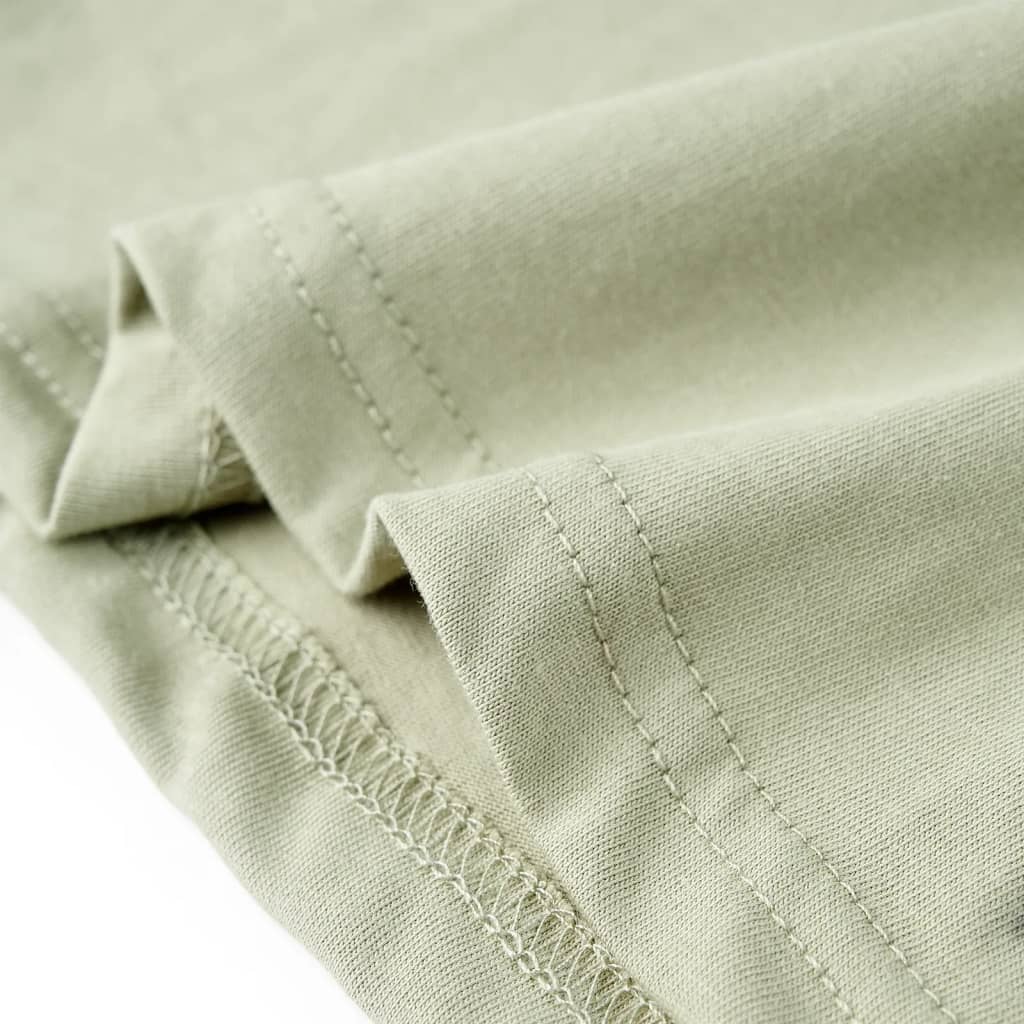 Kindershirt met korte mouwen 116 lichtkakikleurig Kaki