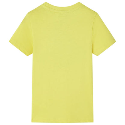 Kindershirt met korte mouwen 92 geel Geel 92