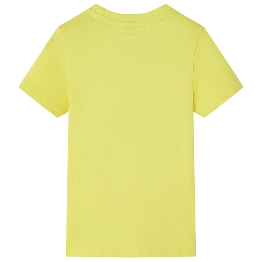 Kindershirt met korte mouwen 92 geel Geel 92