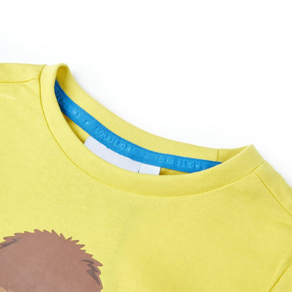 Kindershirt met korte mouwen 92 geel Geel 92