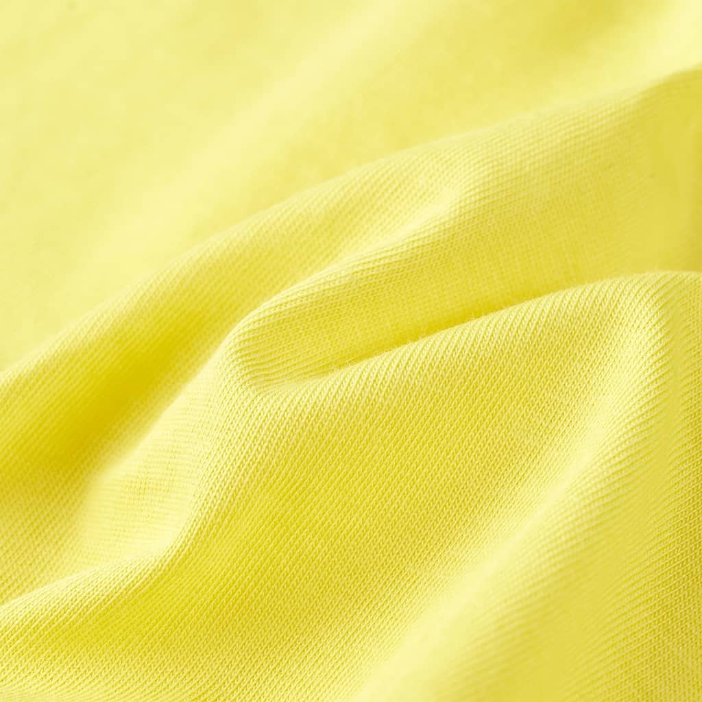 Kindershirt met korte mouwen 128 geel Geel 128