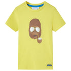 Kindershirt korte mouwen 140 geel