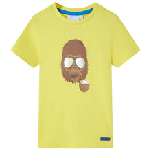 Kindershirt met korte mouwen 140 geel Geel