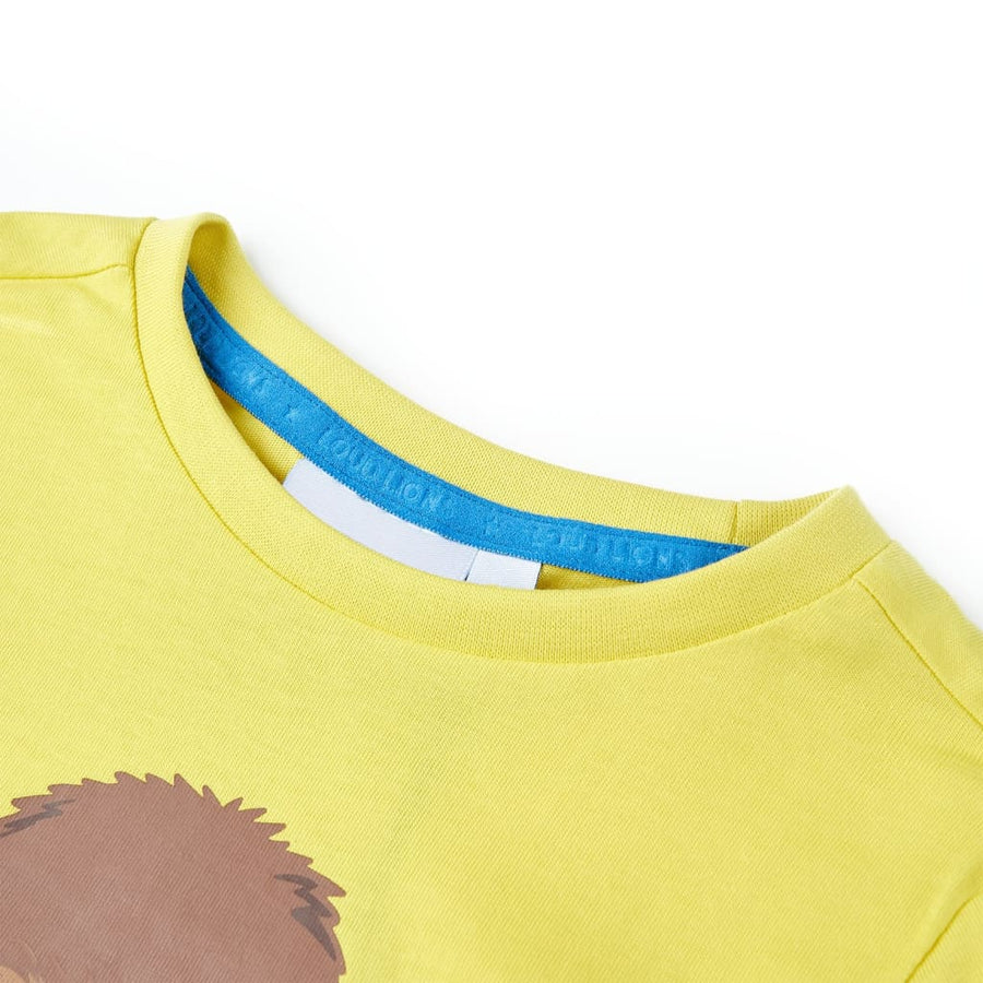 Kindershirt met korte mouwen 140 geel Geel