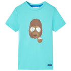 Children's short-sleeved t-shirt 140 sea blue