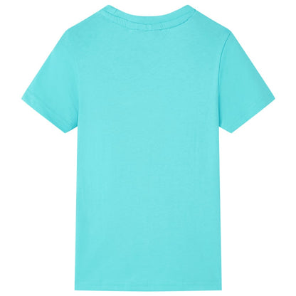 Kindershirt met korte mouwen 140 zeeblauw Aqua 140