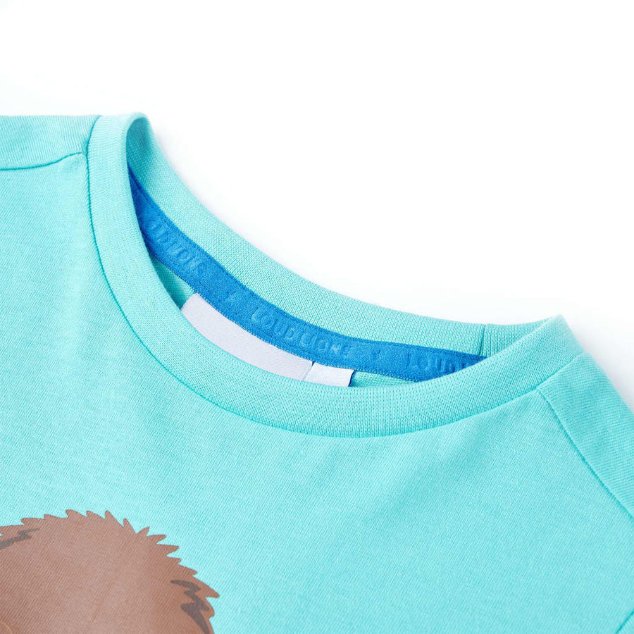 Kindershirt met korte mouwen 140 zeeblauw Aqua 140