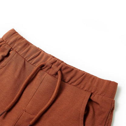 Kindershorts met trekkoord 116 bruin Bruin