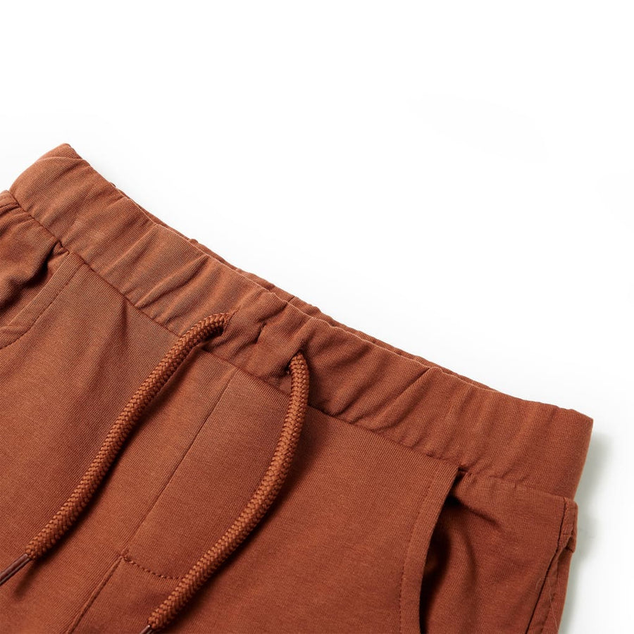 Kindershorts met trekkoord 116 bruin Bruin