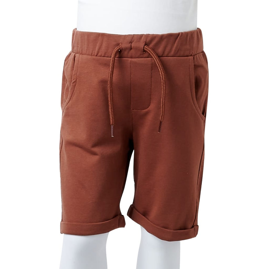 Kindershorts met trekkoord 116 bruin Bruin