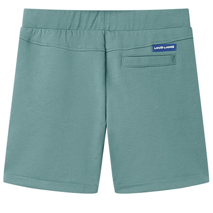Kindershorts met trekkoord 140 oudpetrol Benzine