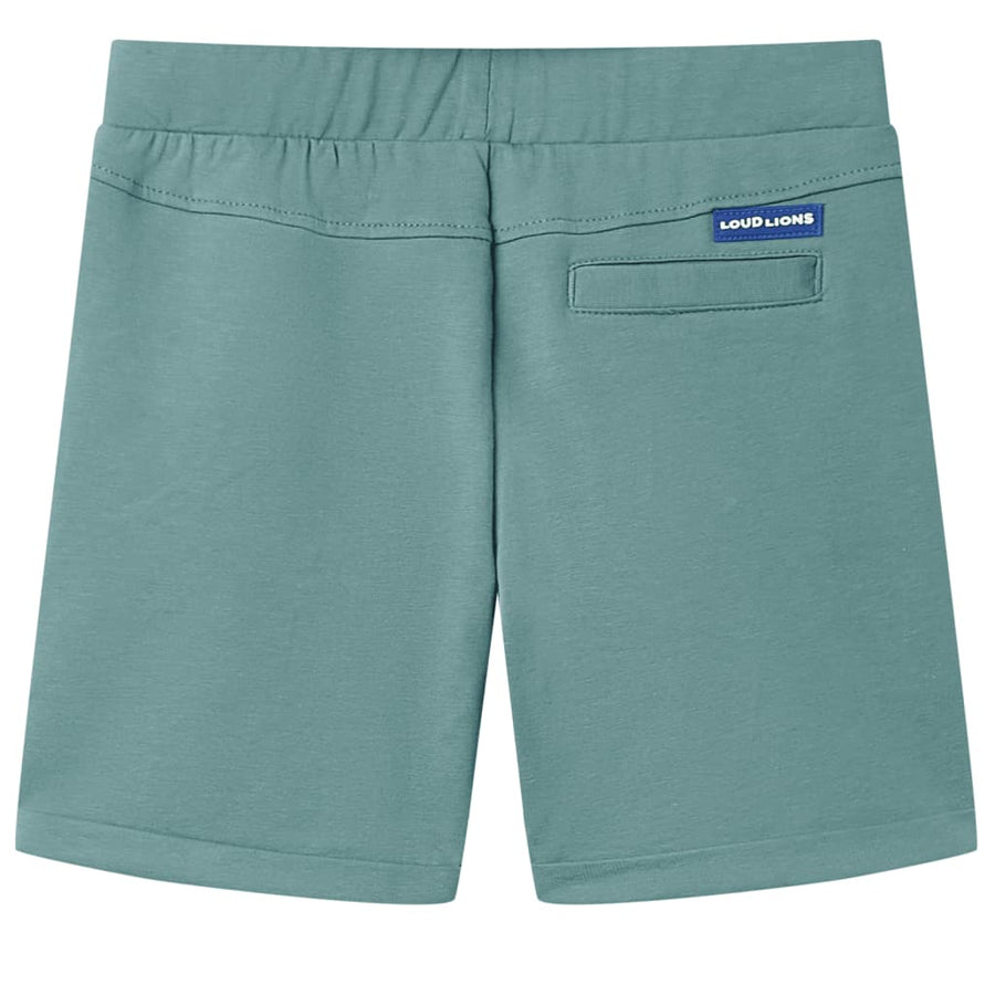 Kindershorts met trekkoord 140 oudpetrol Benzine