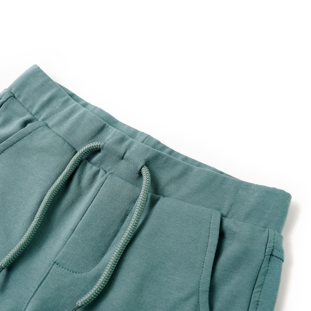 Kindershorts met trekkoord 140 oudpetrol Benzine