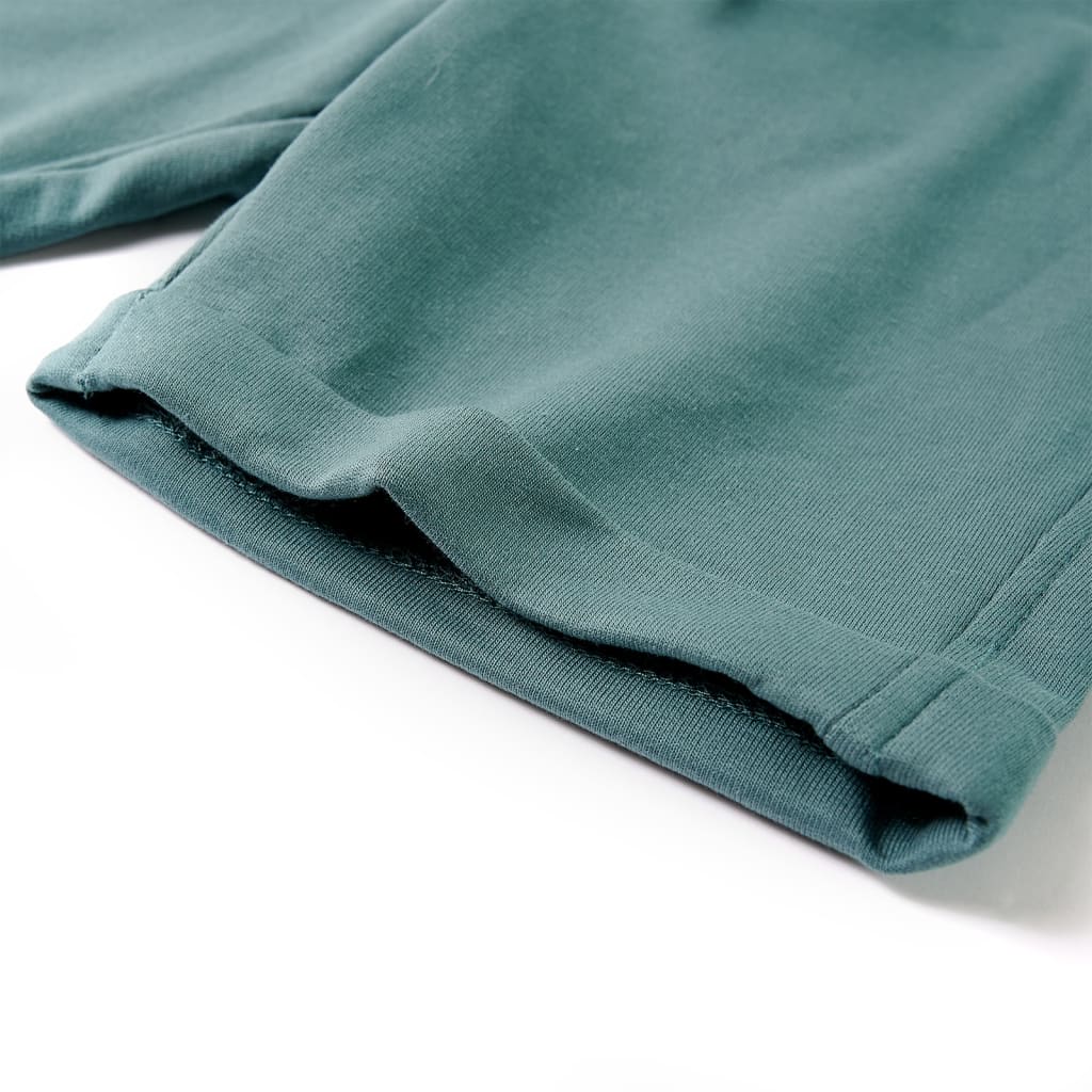 Kindershorts met trekkoord 140 oudpetrol Benzine