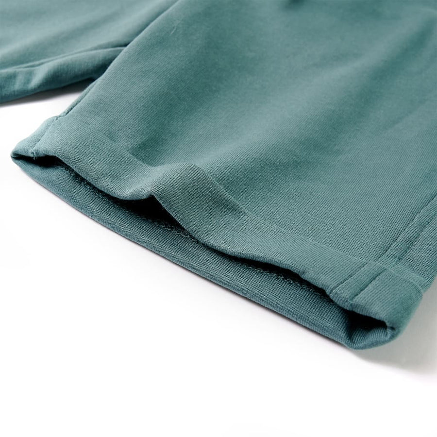 Kindershorts met trekkoord 140 oudpetrol Benzine