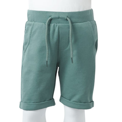 Kindershorts met trekkoord 140 oudpetrol Benzine
