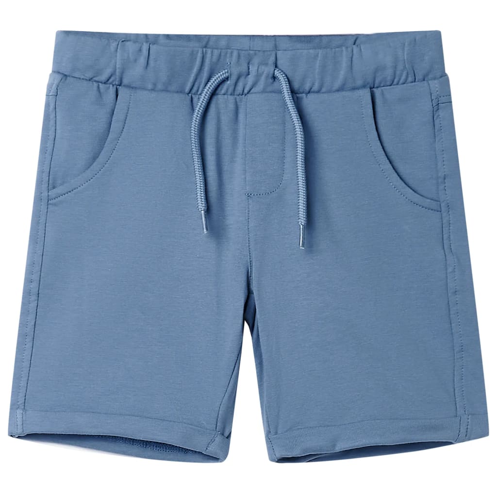 Kindershorts met trekkoord 92 donkerblauw Blauw 92