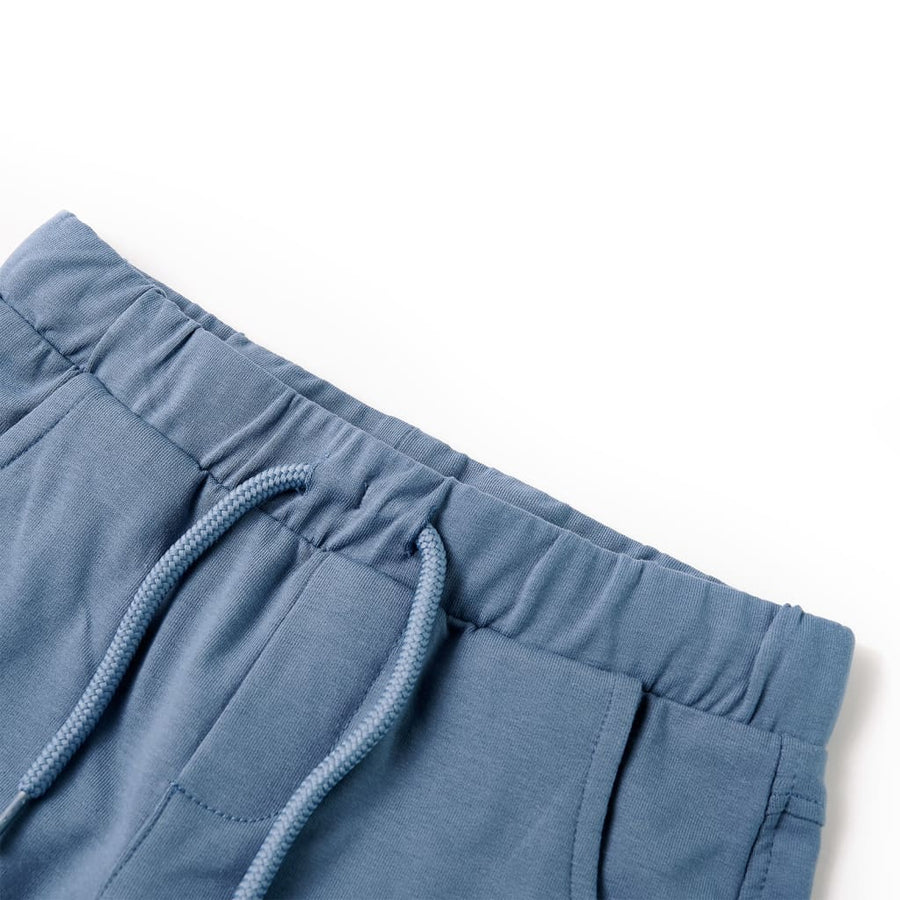 Kindershorts met trekkoord 92 donkerblauw Blauw 92