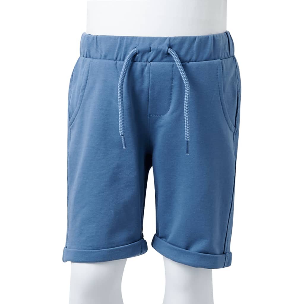 Kindershorts met trekkoord 92 donkerblauw Blauw 92