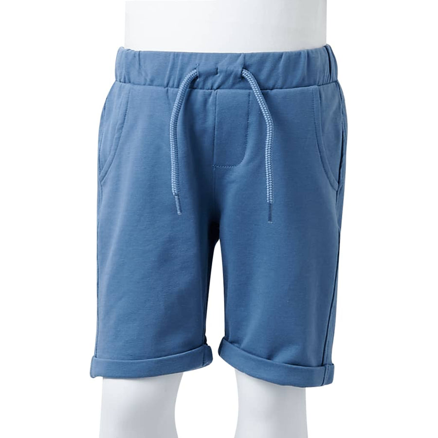 Kindershorts met trekkoord 92 donkerblauw Blauw 92