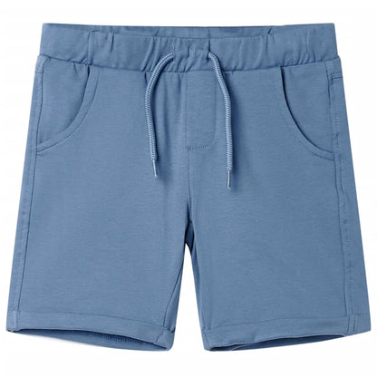 Kindershorts met trekkoord 140 donkerblauw Blauw
