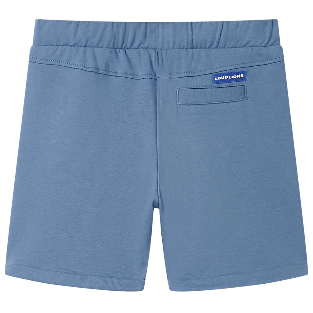 Kindershorts met trekkoord 140 donkerblauw Blauw