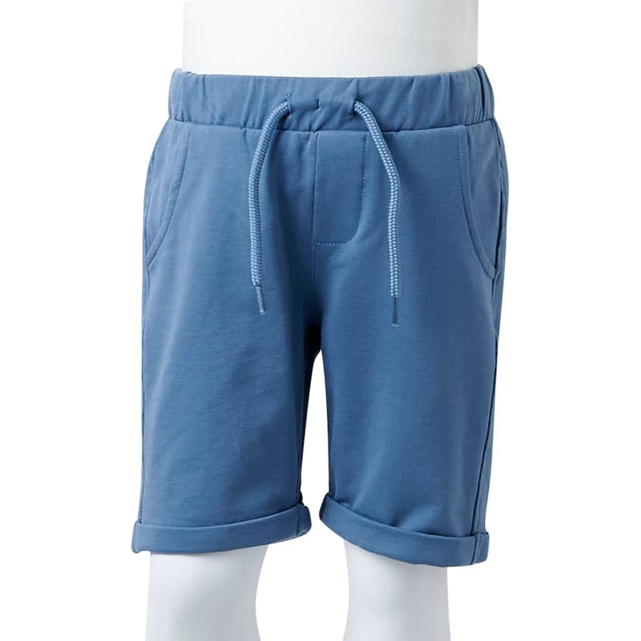 Kindershorts met trekkoord 140 donkerblauw Blauw