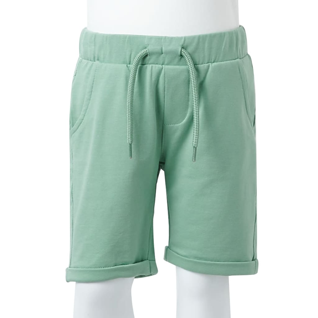 Kindershorts met trekkoord 92 lichtkaki Kaki