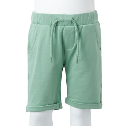Kindershorts met trekkoord 92 lichtkaki Kaki