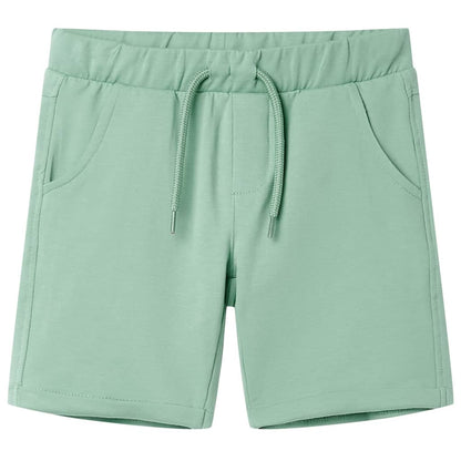 Kindershorts met trekkoord 116 lichtkaki Kaki 116