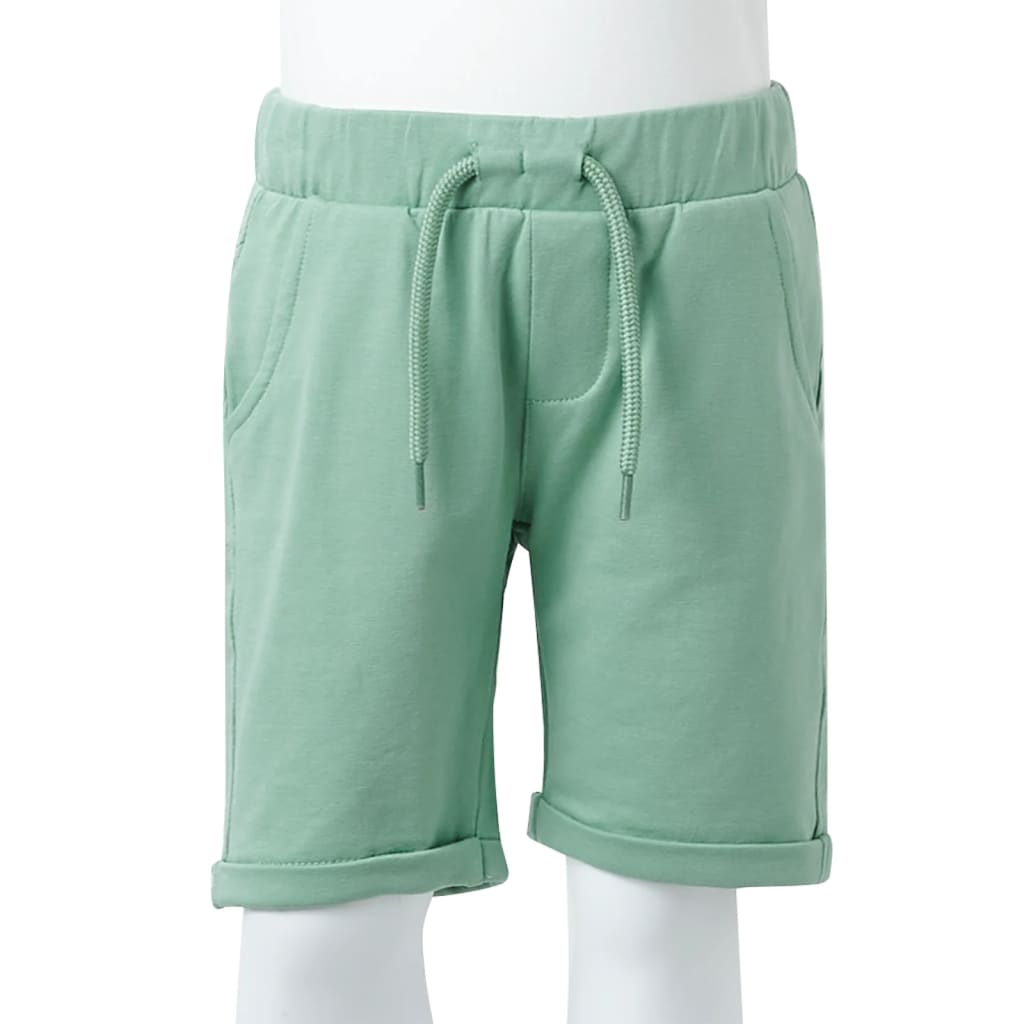 Kindershorts met trekkoord 116 lichtkaki Kaki 116