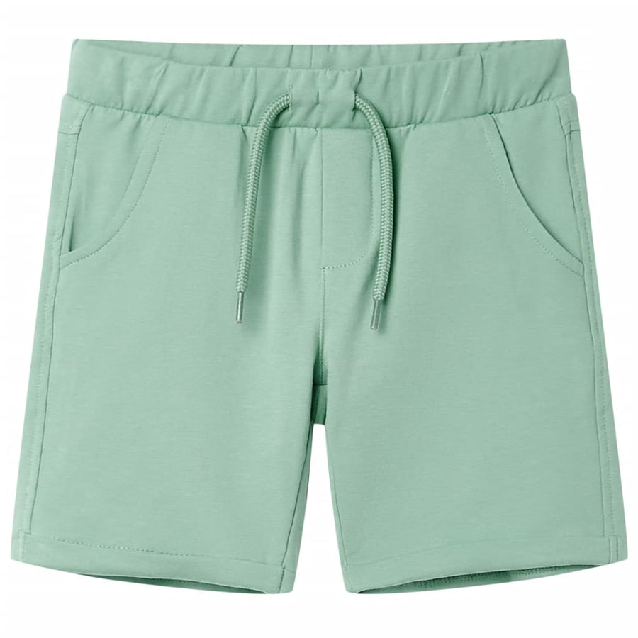 Kindershorts met trekkoord 140 lichtkaki Kaki 140