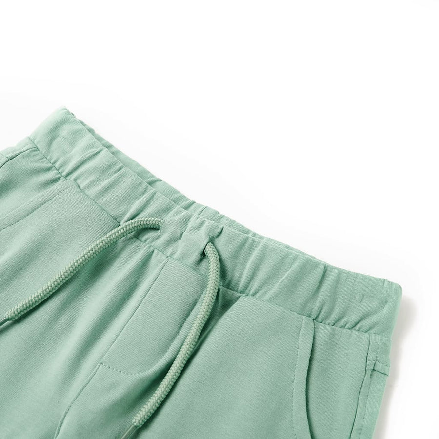 Kindershorts met trekkoord 140 lichtkaki Kaki 140