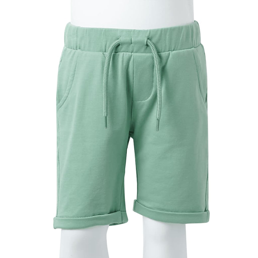 Kindershorts met trekkoord 140 lichtkaki Kaki 140