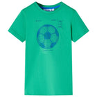 Kindershirt 128 groen voetbal