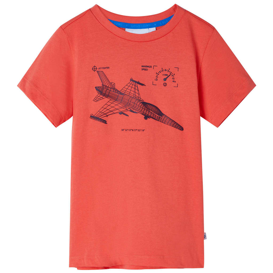 Kindershirt 128 lichtrood