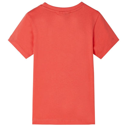Kindershirt 128 lichtrood