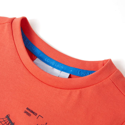 Kindershirt 128 lichtrood
