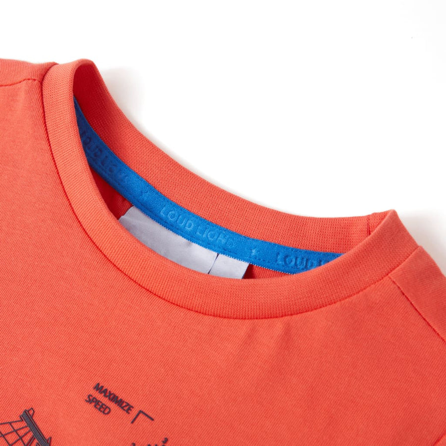 Kindershirt 128 lichtrood