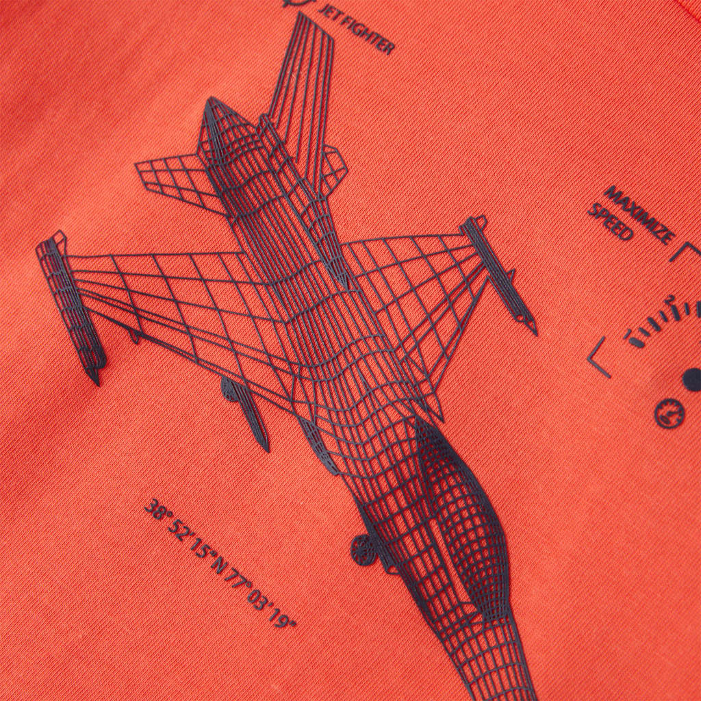 Kindershirt 128 lichtrood