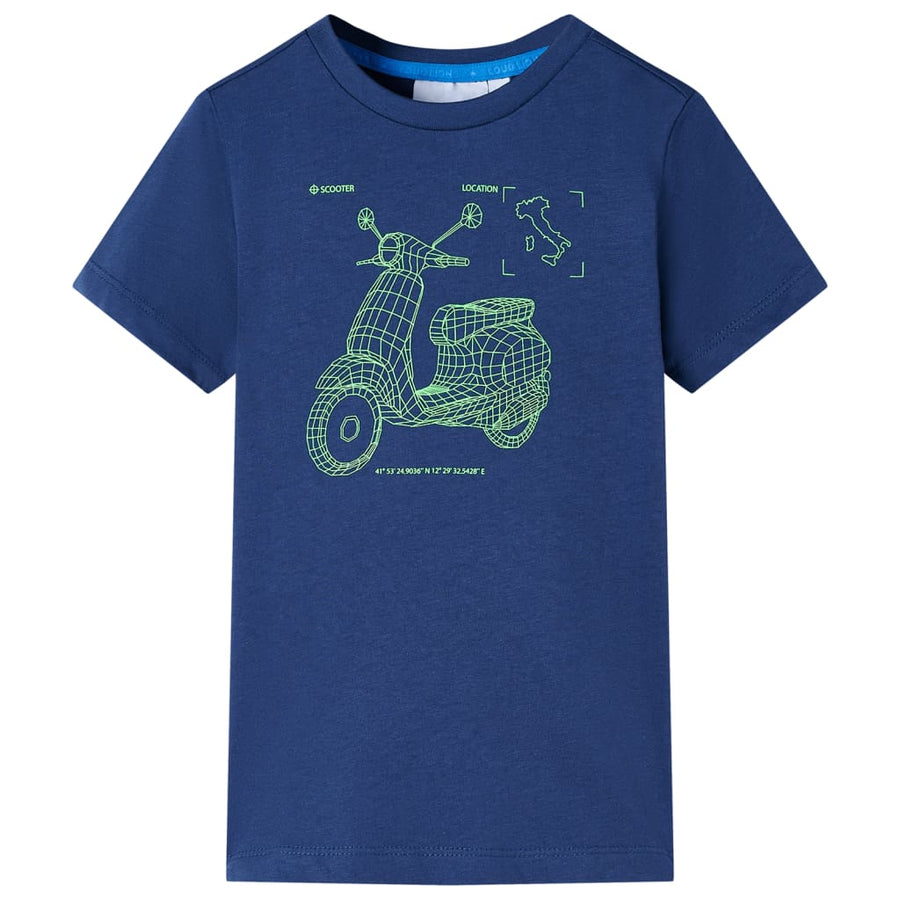 Kindershirt 92 donkerblauw 92