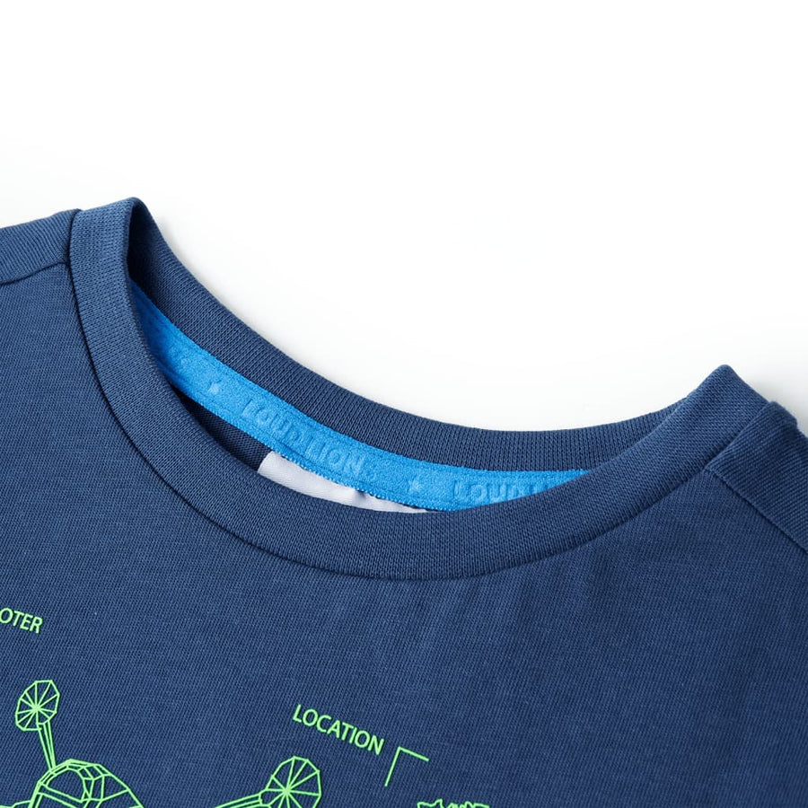 Kindershirt 92 donkerblauw 92